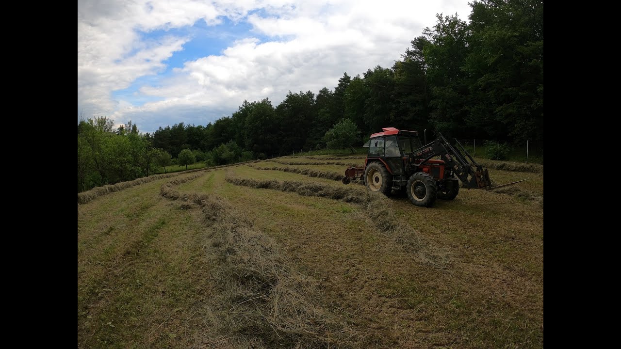// ZETOR*VLOG 08/2020 // ZETOR 7340 TURBO + PÁSOVÁ HRABAČKA / HRABANIE SENA