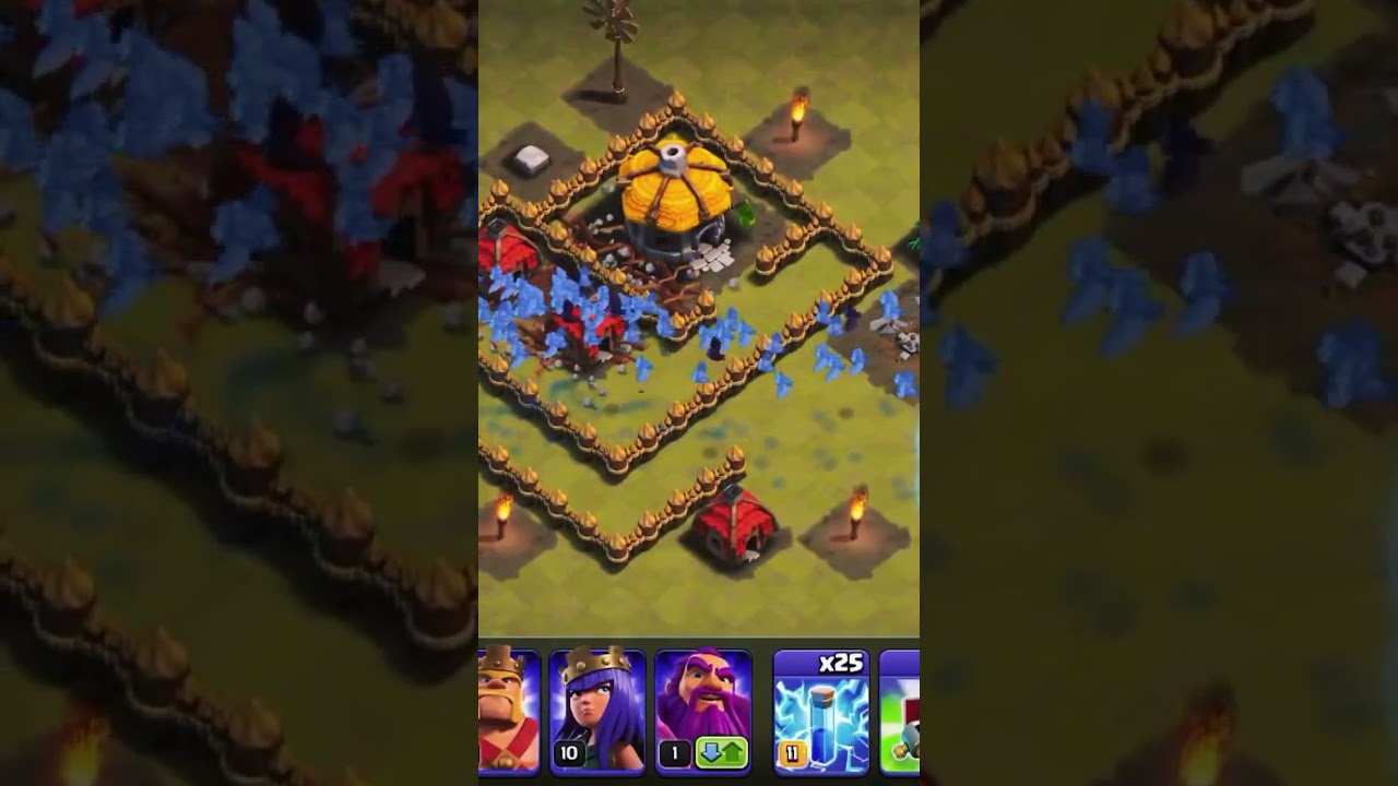 Bat Spell Layout Wipeout in Clash of Clans!#ClashOfClans #BatSpell #BaseLayout #StrategyGaming
