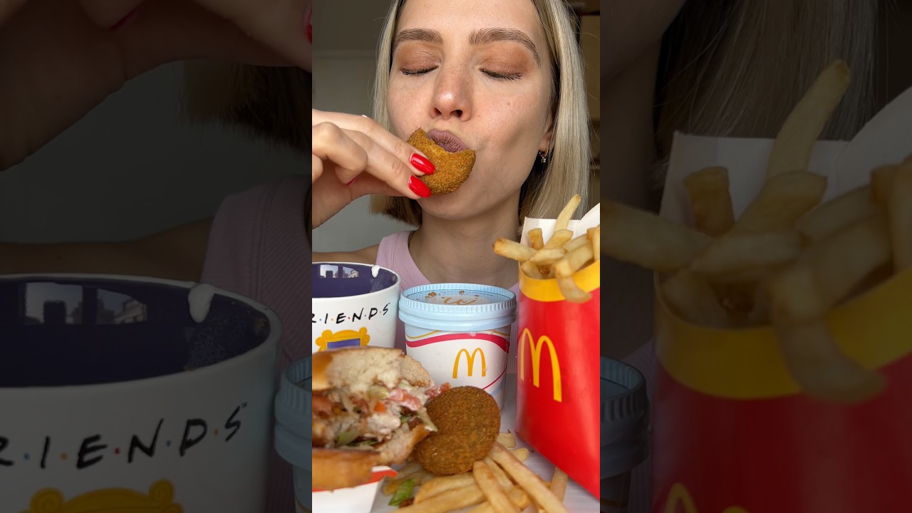 ASMR mukbang McDonald&rsquo;s eating video #asmreating #mukbang #eatingshow #eatingsounds