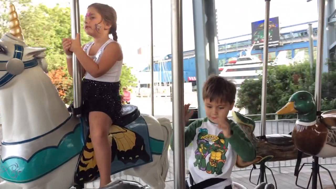Jamming on the Chelsea Piers carousel