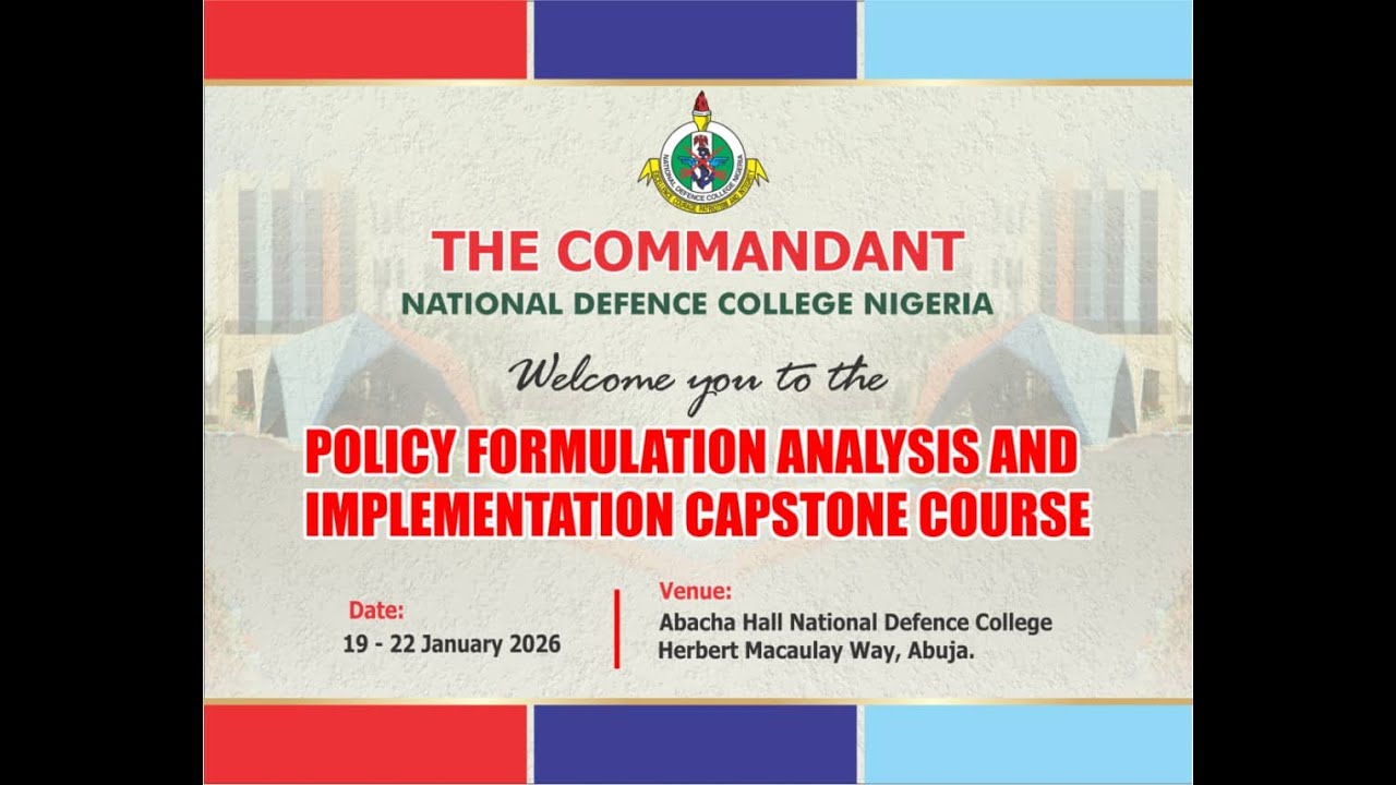 POLICY FORMULATION ANALYSIS AND IMPLEMENTATION CAPSTONE COURSE