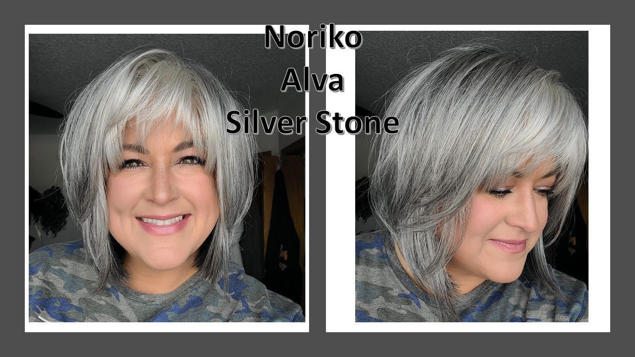 Noriko ALVA in Silver Stone | WIG REVIEW | Grey bob with bangs, basic cap, professional hair!