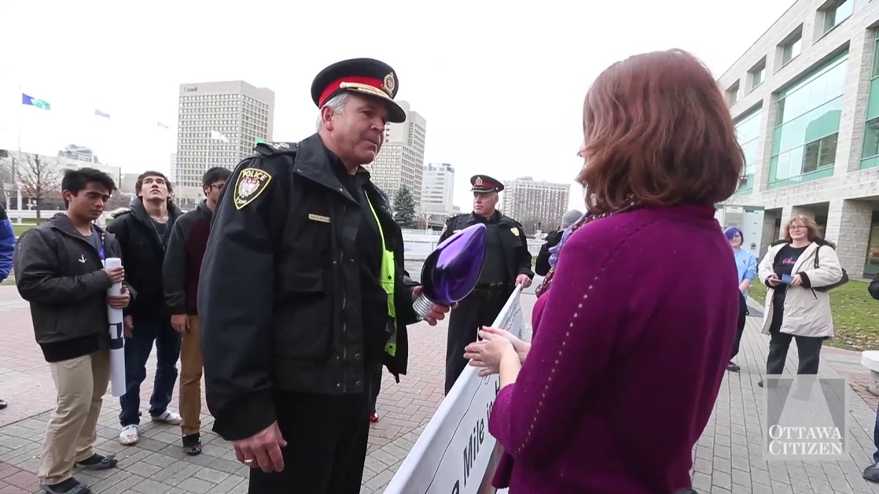 Police don red pumps to fight violence