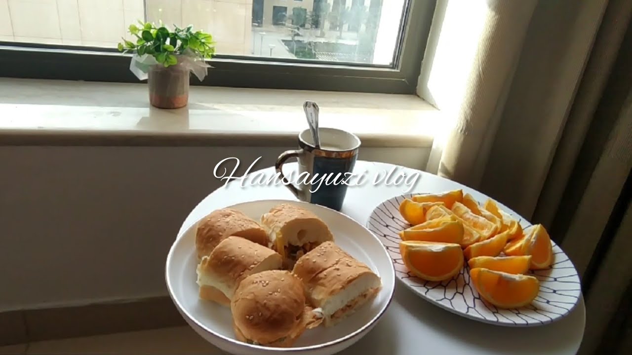 vlog | my daily breakfast before going to class | university student | جامعة الأميرة نورة