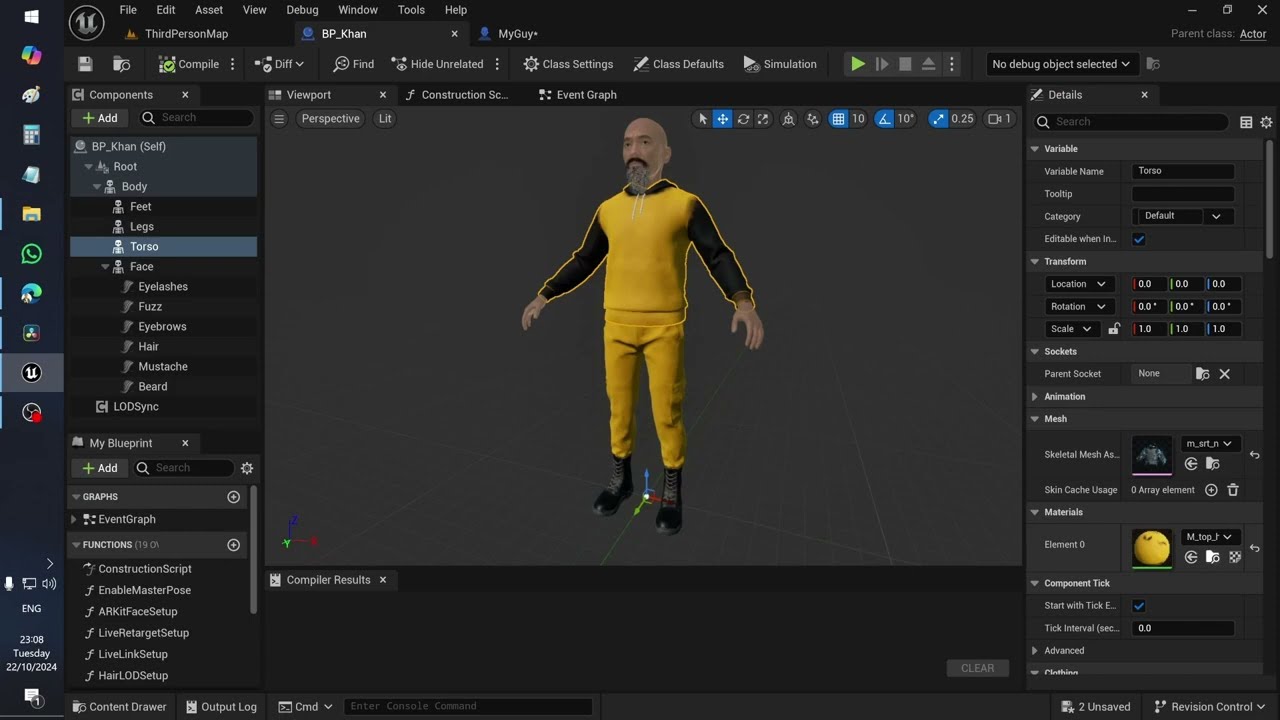UE 5.4 Tutorial - Importing a custom Metahuman into your own project with the Game Animation Sample