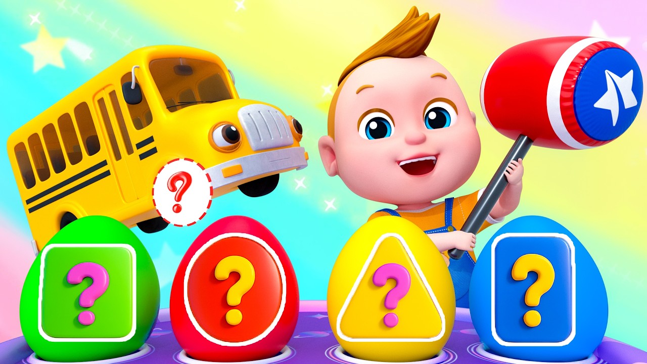 A Roda Gira | Formas das Rodas do Ônibus e Ovos Surpresa | Super Sumo Português - Música Infantil