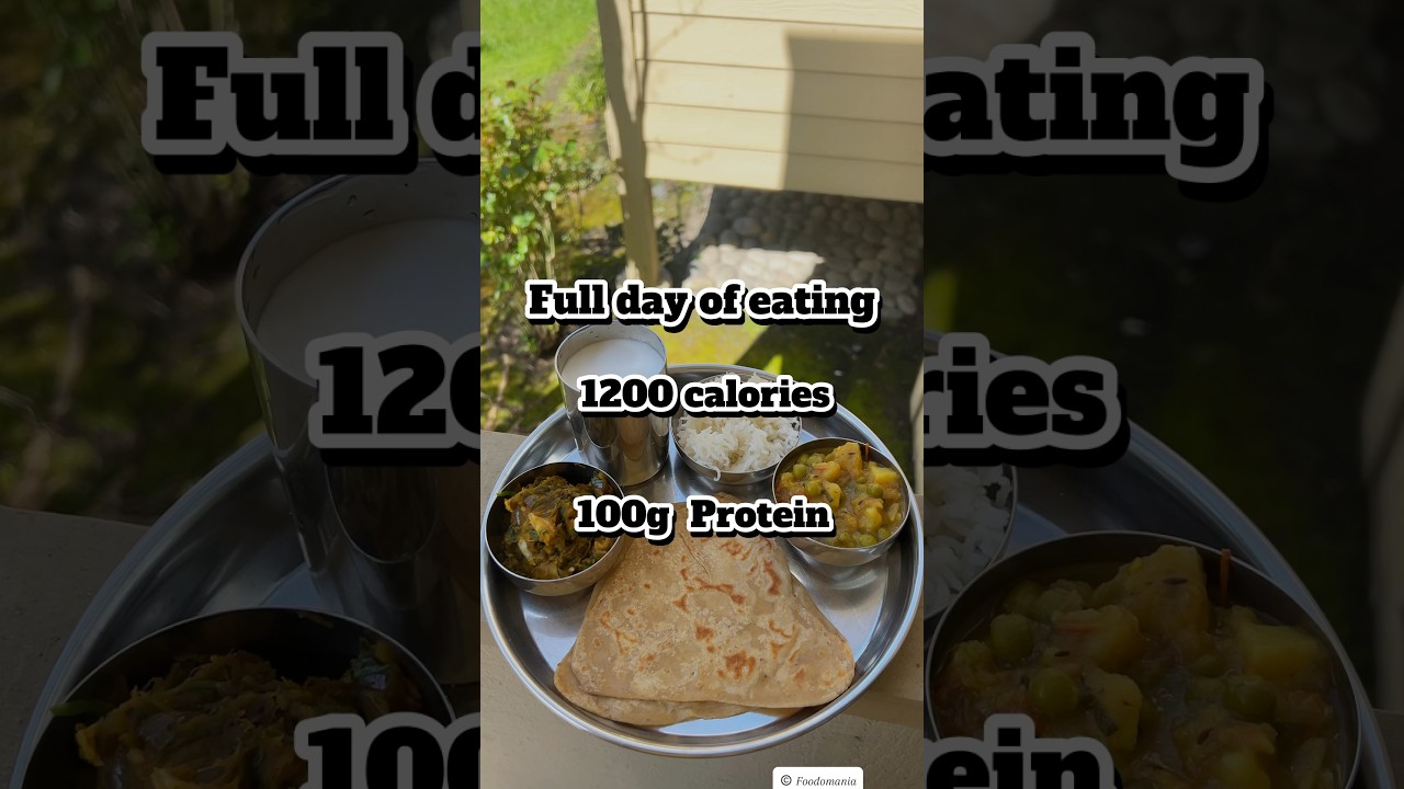 Vegetarian Meal Plan: 1200 Calories, 100 grams of Protein #weightlossjourney #intermittentfasting