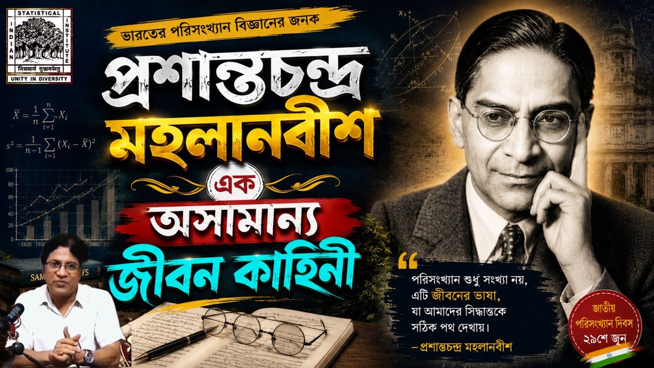 বিজ্ঞানী প্রশান্ত চন্দ্র মহলানবীশ জীবনী : Prasanta Chandra Mahalanobis Biography : Statistics Day