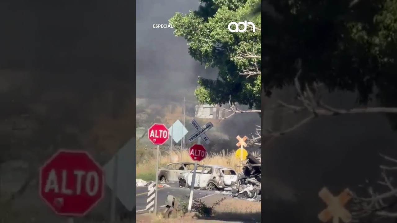 Reportan bloqueo con quema de veh&iacute;culos en la carretera a Tequila, en Jalisco