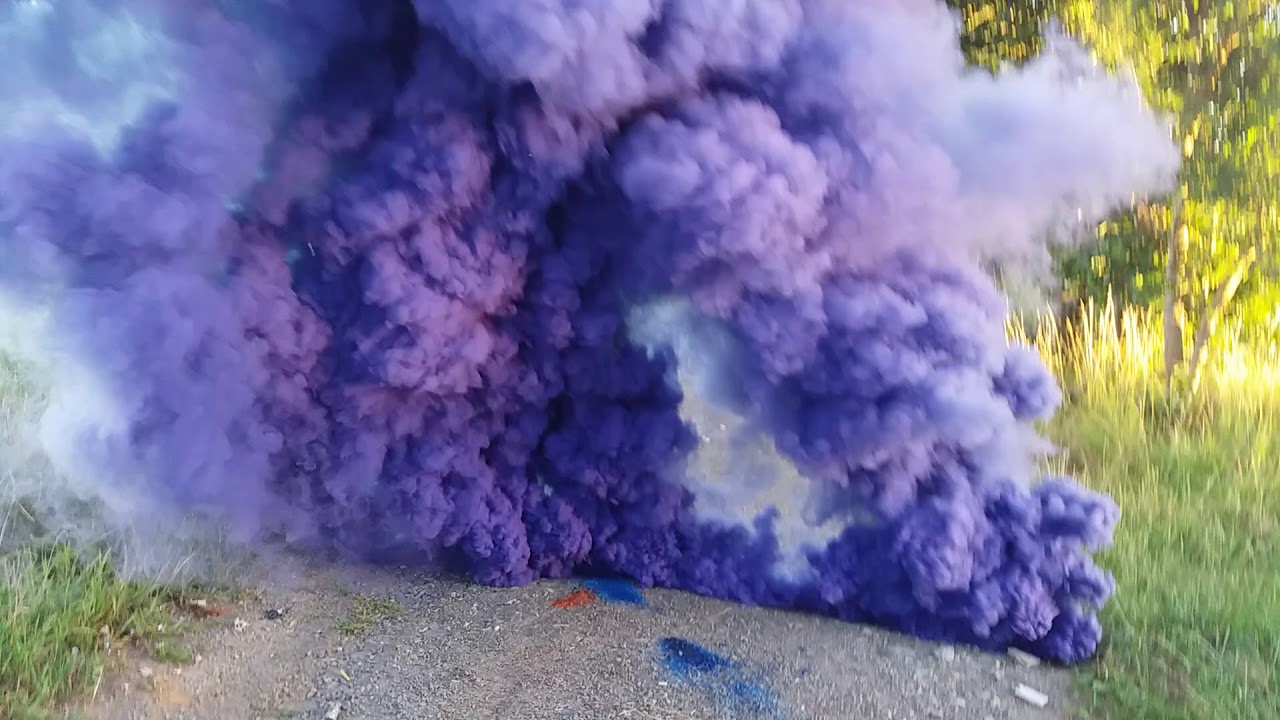 1520m² Rauch / 8x Pyrorauch XL 800 Lila von Pyroweb / XXL Rauchwand lässt den Himmel verschwinden