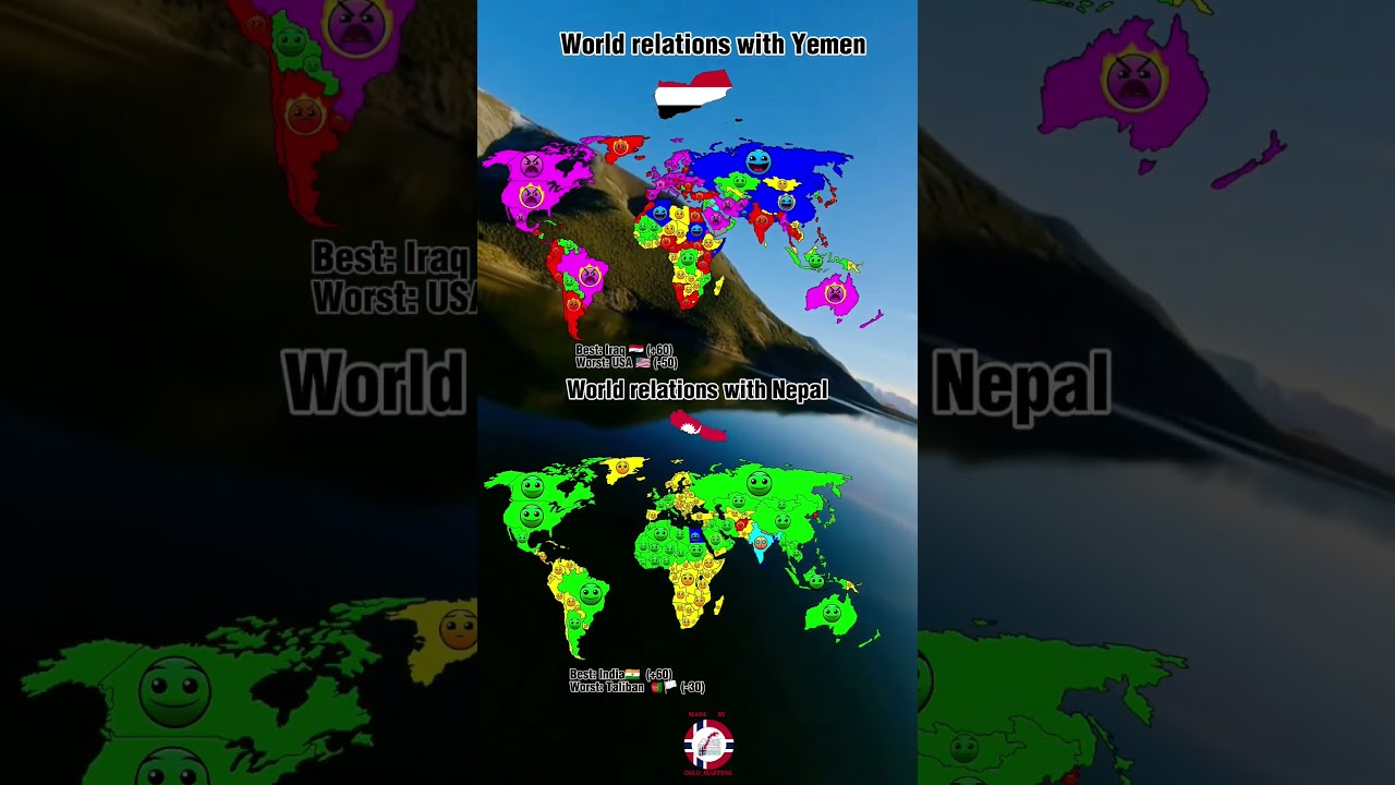World relations with Yemen Vs World relations with Nepal