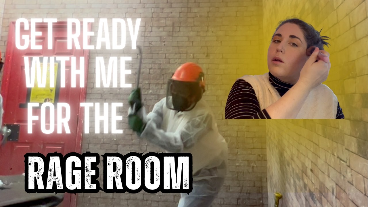 #GRWM (skincare! 💅 makeup! 💄) to go to a 🥊 Rage Room 🤬⚡️