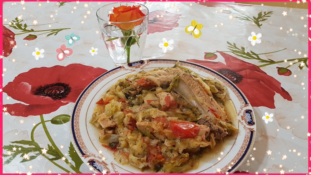 Varză Dulce Scăzută cu Coastă de Porc | Rețetă de Varză Scăzută cu Carne de Porc | Rețeta Bunicuței