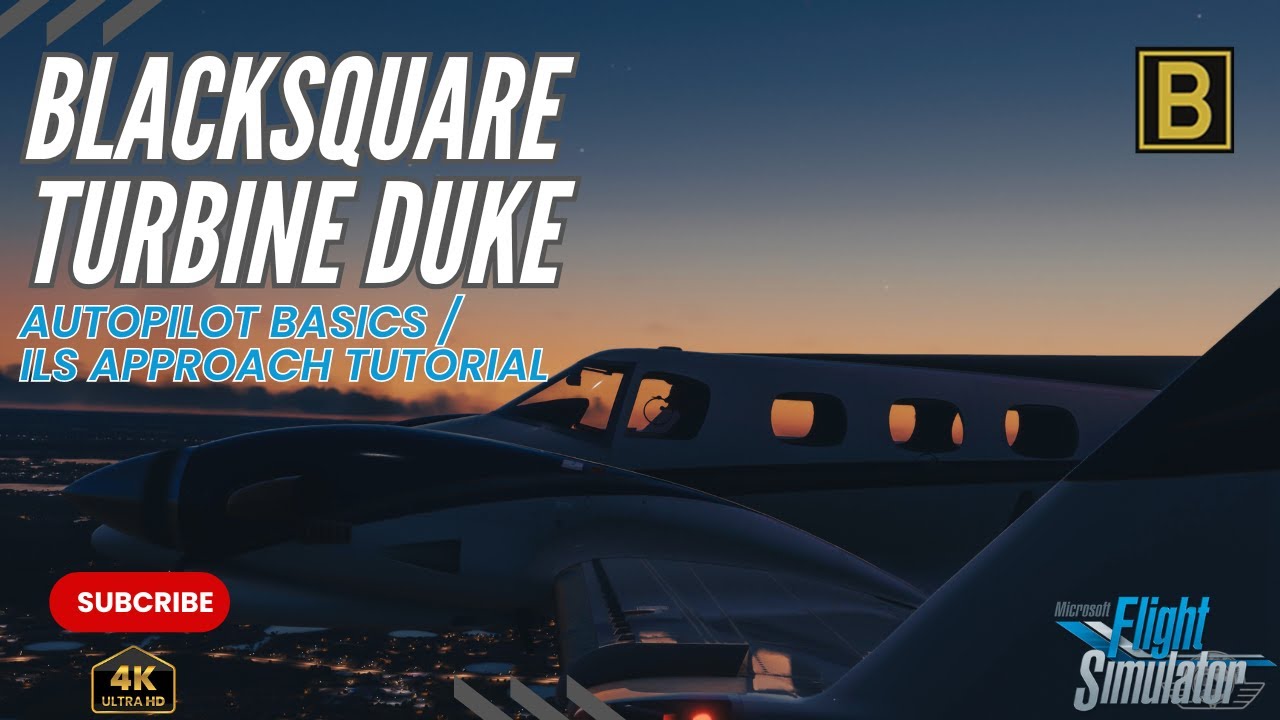 BLACKSQUARE TURBINE DUKE AUTOPILOT BASICS | ILS APPROACH TUTORIAL