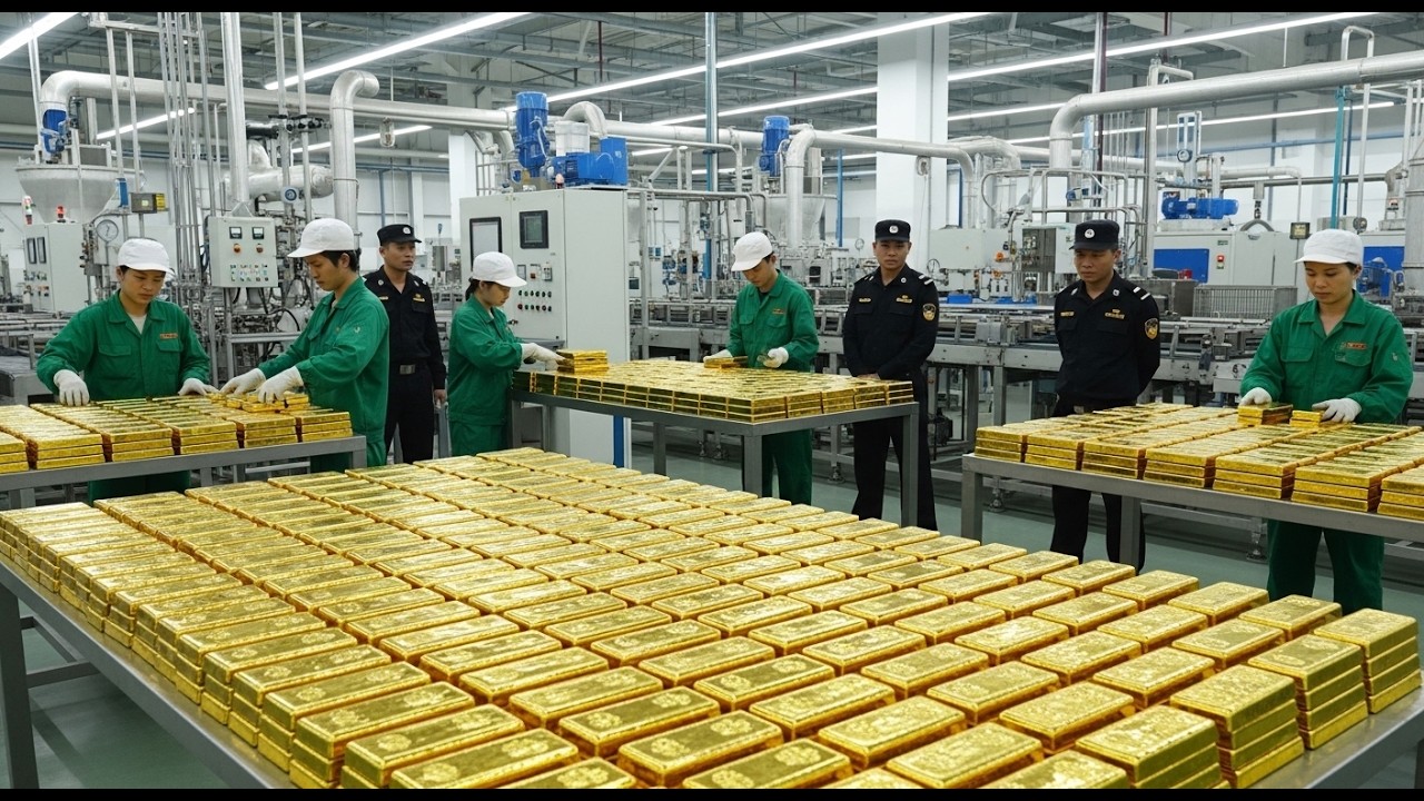 Inside the Gold Refining Plant: How Rock Turns Into Pure 24K Gold Bars (Full Process)