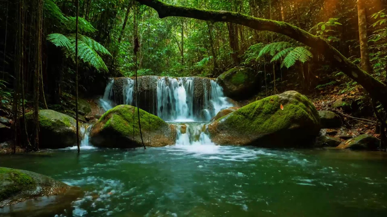 Forest River Nature Sounds - Gentle Stream with Birdsong | Relaxing Nature Ambience for Sleep