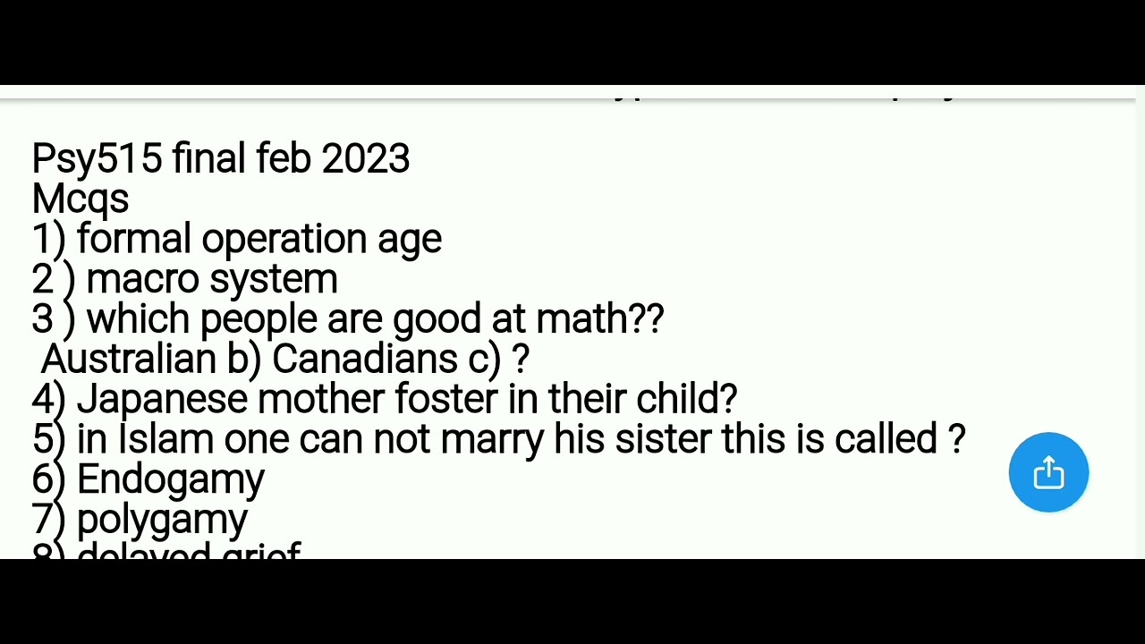 PSY515 || All Current Final term Papers 2023