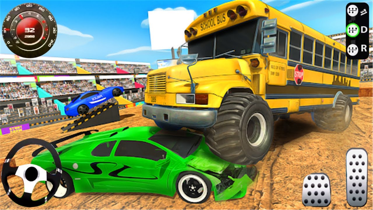 Monster Truck Demolition Derby Game： Beamng drive 2024 -  - Android Gameplay #28