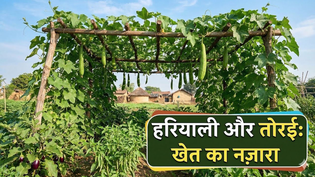 Gaon Ka Asli Nazara: Torai Ki Bel Aur Hariyali,खेत की सैर: हरे-भरे खेतों का सुकून 🌿@YOGiRiYAAR 