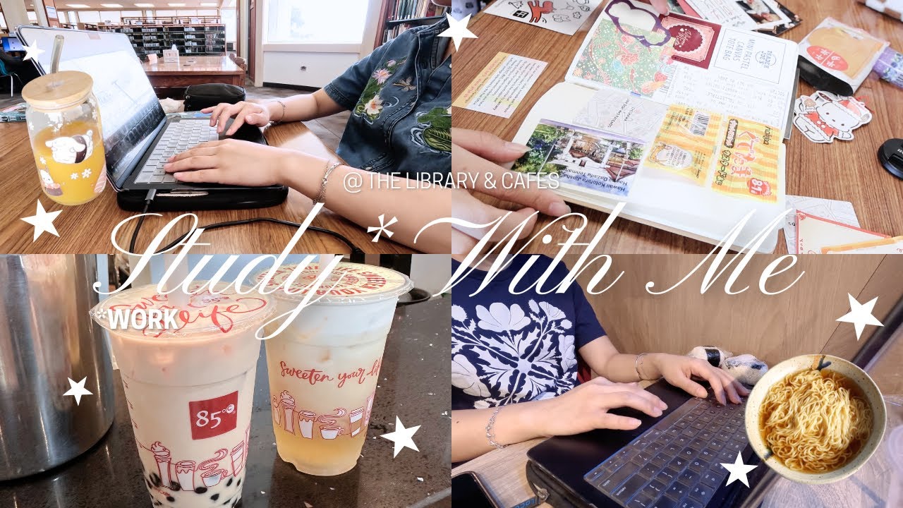 Study* With Me | Working at the Library, Cafes, and at Home (*work with me)