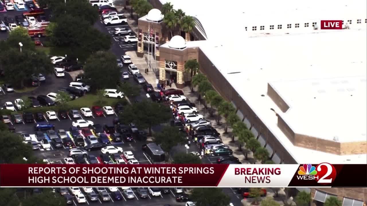 Inaccurate report of shooting at Winter Springs High School stemmed from noise of thrown chair