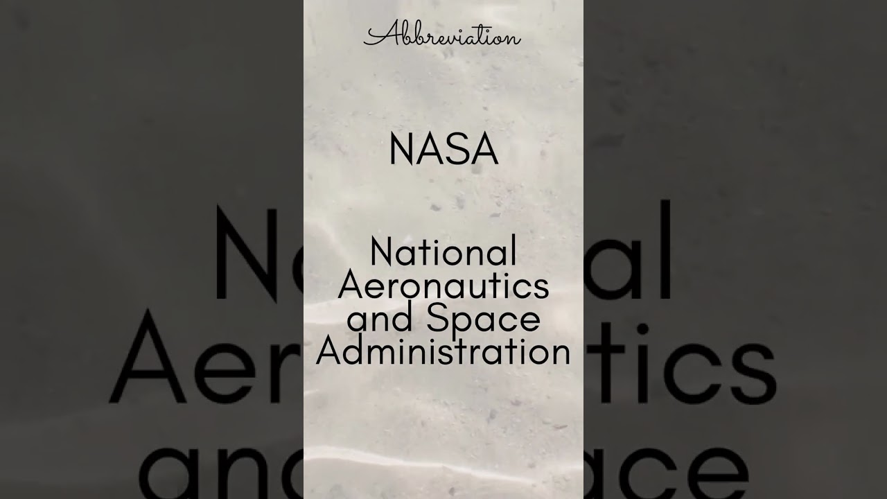 NASA   National Aeronautics and Space Administration