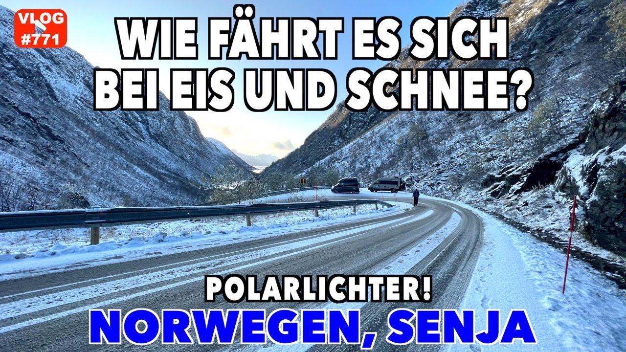 #771 SCHNEEFALL UND NEUSCHNEE | Fahren auf Eis & Schnee mit ATs | Senja Hochland | POLARLICHTER