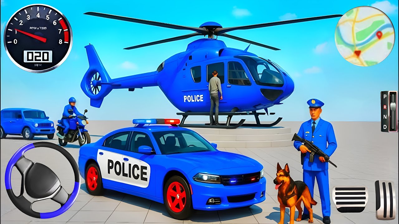 Police Car Chase Simulator 3D Game - Real Cop Cars Driving Simulator 2025 - Android GamePlay