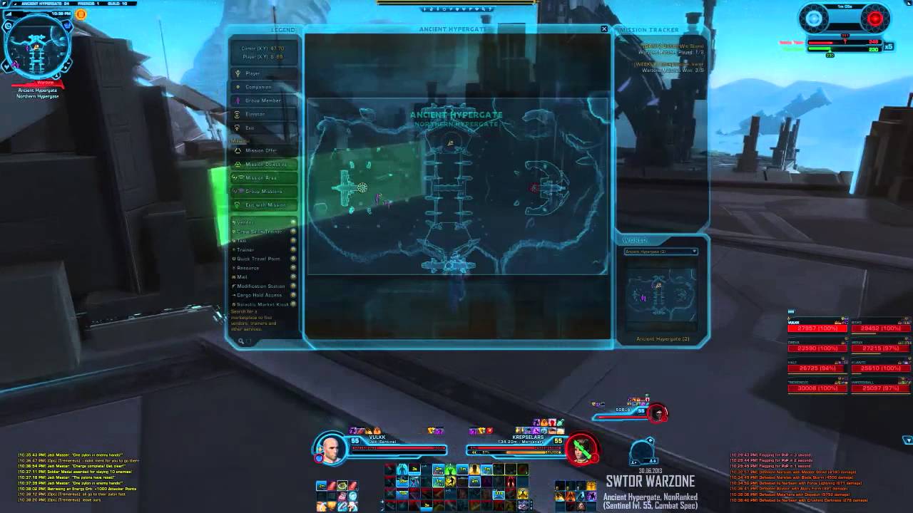 SWTOR WZ - Vulkk in Ancient Hypergate 30.06.2013 (lvl 55 Sentinel lvl 55, Combat Spec)