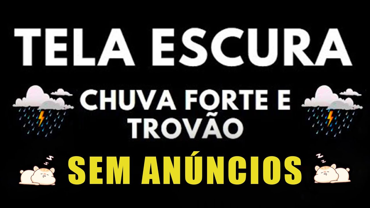 Som Natural de Chuva sem Trovão para Dormir e Relaxar | TELA PRETA | 10 HORAS - SEM PROPAGANDAS