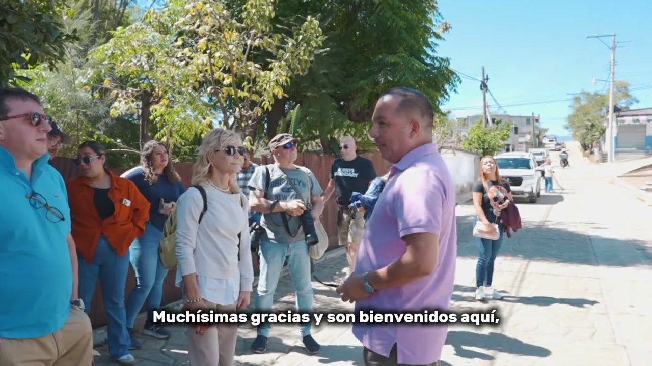 Recorrido con periodistas italianos en San Antonio Arrazola