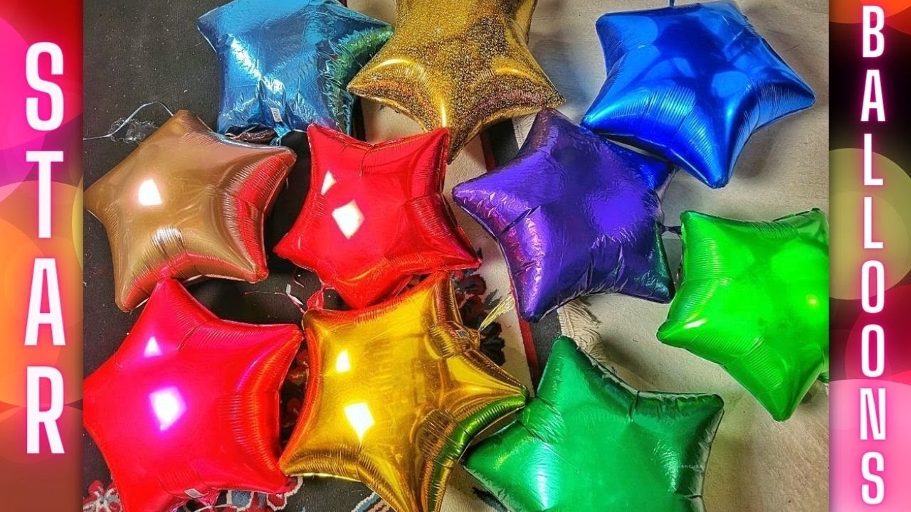 Надувные шары - Шары в форме звёзд - Фольгированные шары #шары #balloonpop #balloon #kidsvideo