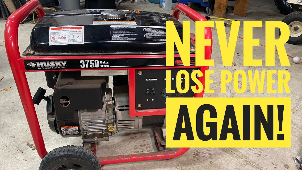 Use This When Your Power Goes Out | Husky 3750w Generator | MY DIY