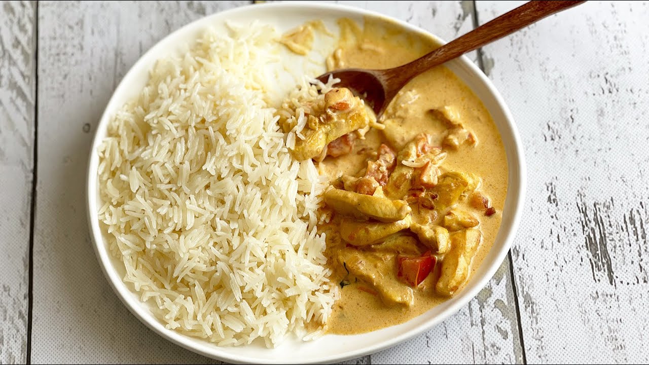 وصفة دجاج بحليب جوز الهند 🥥 🥘 حضرتها بأقل من نص ساعة 👌🏻