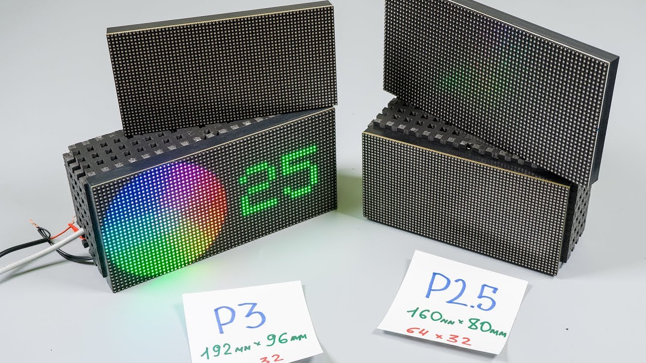 RGB светодиодный дисплей 64x32 P2.5/P3 в связке с Arduino