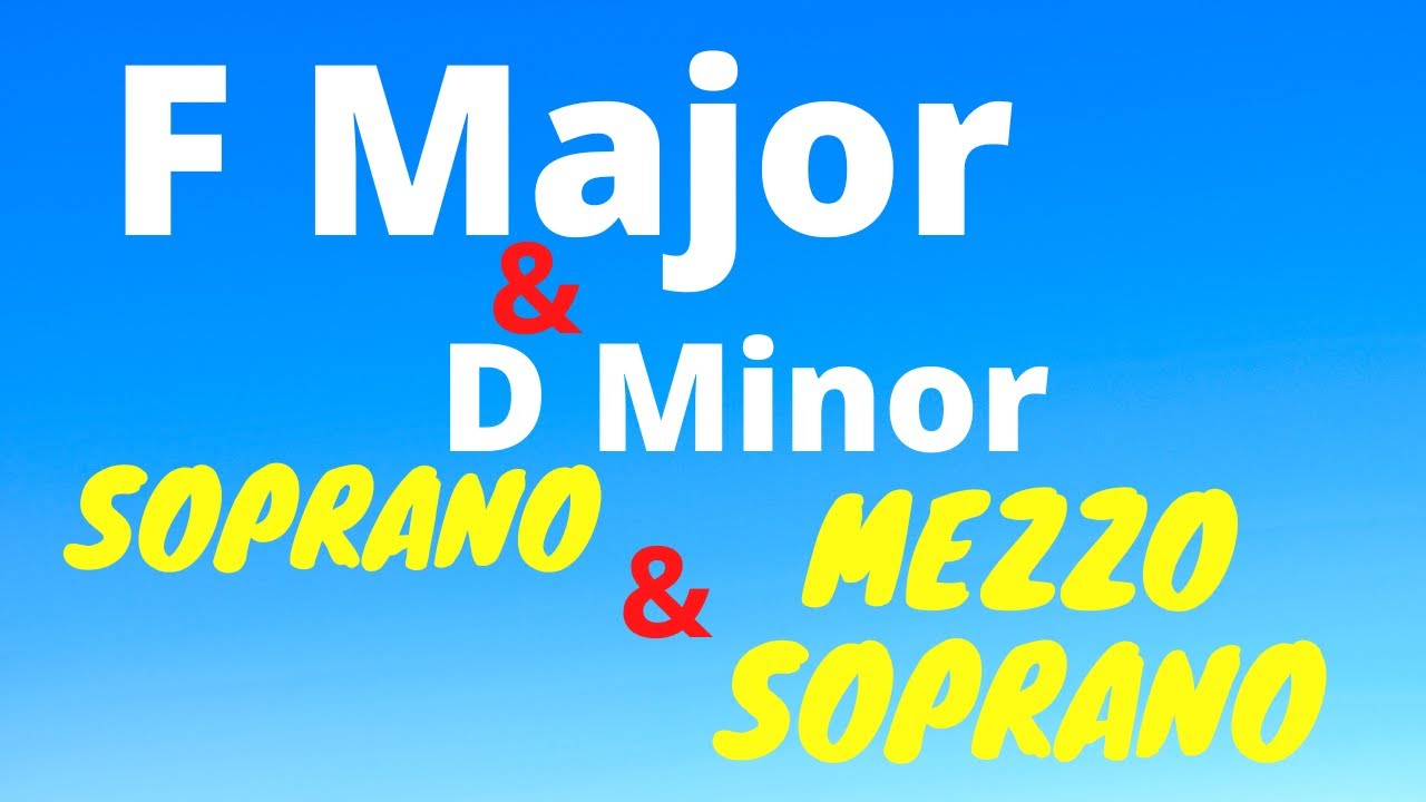 Singing Warm Up - F Major D Minor - Soprano and Mezzo Soprano