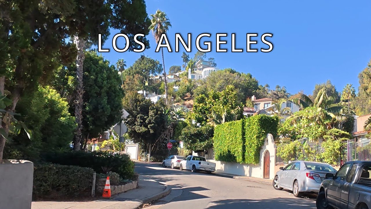 Driving Hollywood Hills, Studio City, Whitley Heights, Los Angeles CA