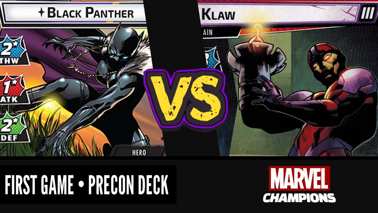 SHURI BLACK PANTHER vs KLAW (Expert) Marvel Champions Playthrough | Precon Deck