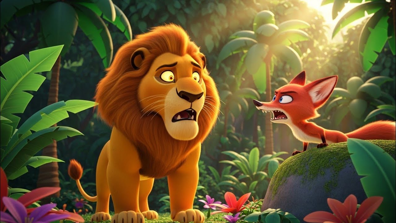 The Lion and the Fox 🦁🦊 | Ego vs Wisdom | Kids Moral Story | Jungle Story for Children