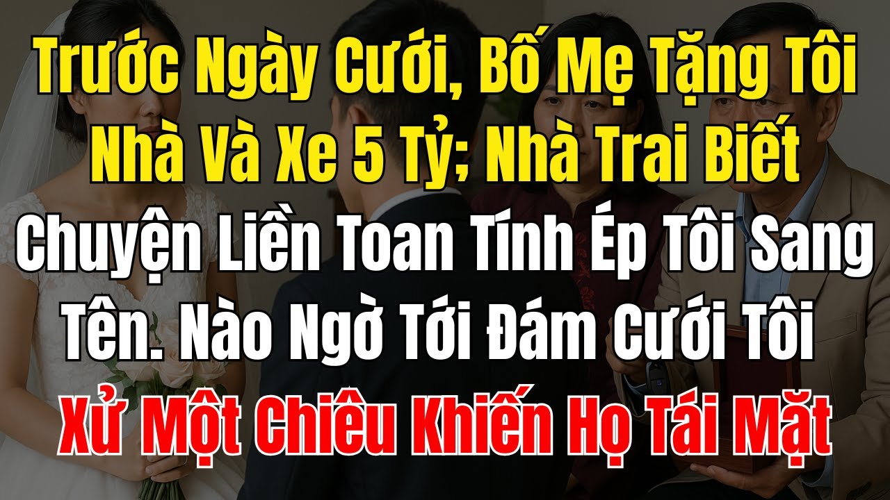 Trước Ngày Cưới, Bố Mẹ Tặng Tôi Nhà Và Xe 5 Tỷ; Nhà Trai Biết Chuyện Liền Toan Tính Ép Tôi Sang Tên