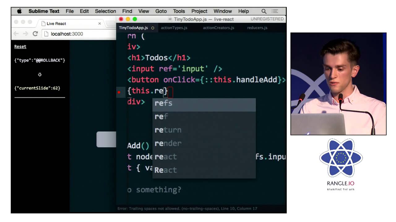Dan Abramov - Live React: Hot Reloading with Time Travel at react-europe 2015