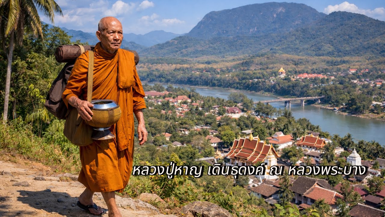 หลวงปู่หาญ เดินธุดงค์ ณ หลวงพระบาง