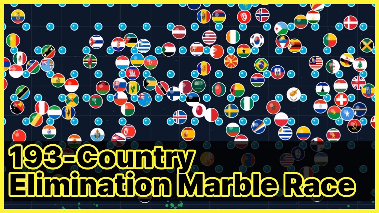 193-Country Elimination Marble Race V3.3 #asmr