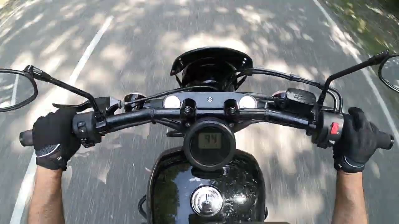 Yamaha XV950 bolt acceleration 0-100. You can try to measure time.