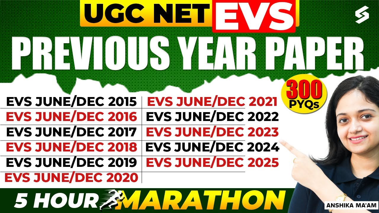 UGC NET Environmental Science Previous Question Papers | UGC NET EVS PYQs By Anshika Pandey