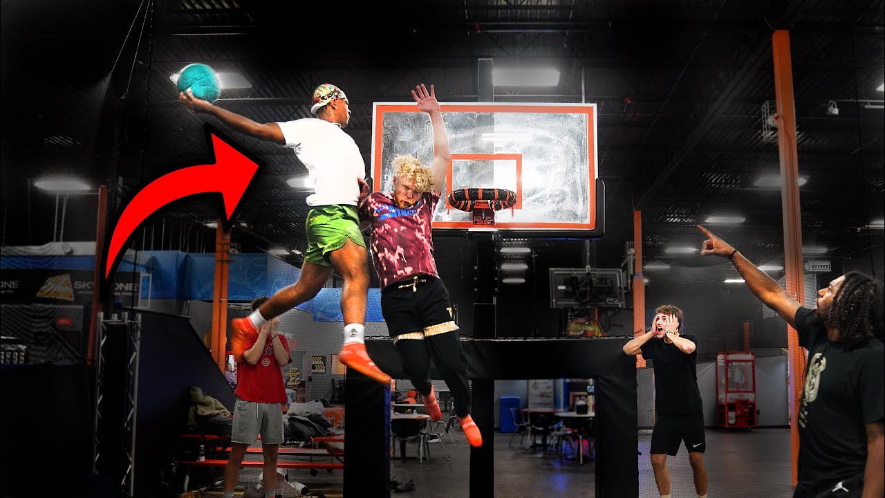 This Basketball Court is a TRAMPOLINE...