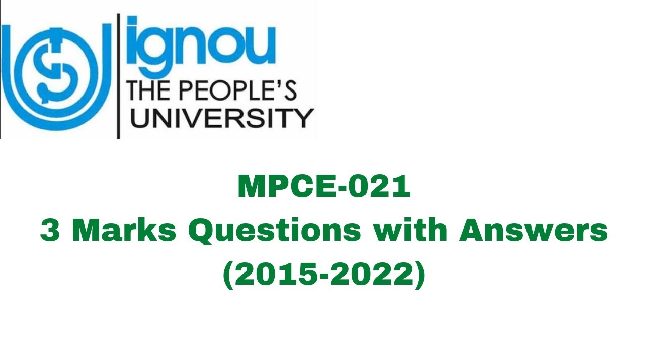 MPCE-021 3 Marks Questions with Answers(2015-2022)