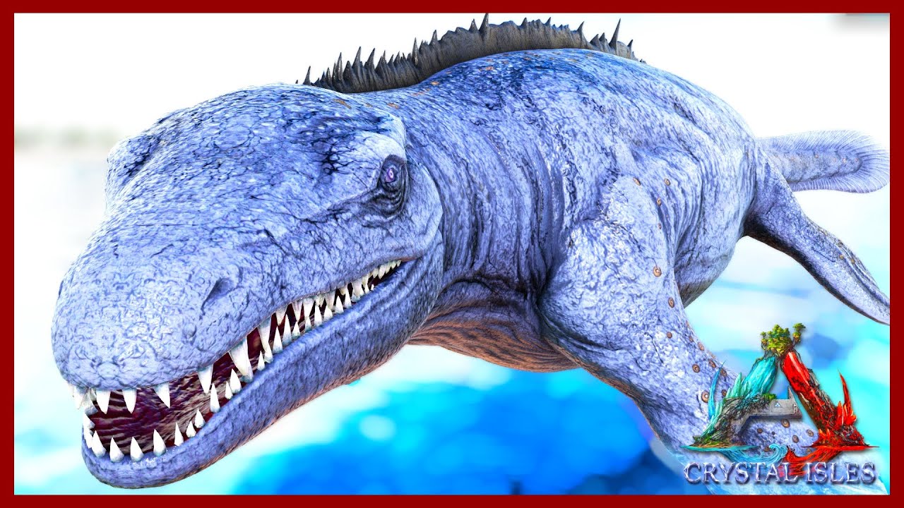 Ark Mosasaurus Trapping & Taming! Crystal Isles Map!Ep 44!