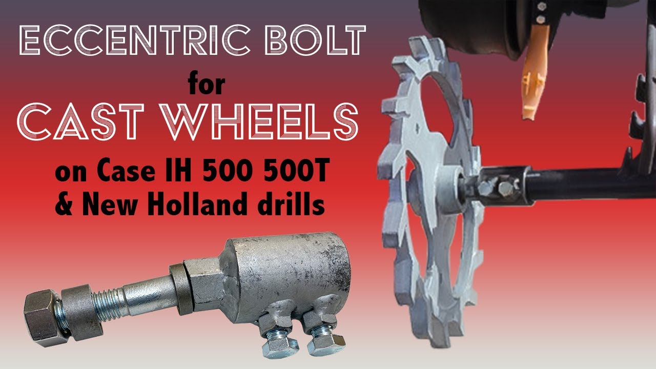 Closing Wheels with Eccentric Bolt for Case IH 500 Drills