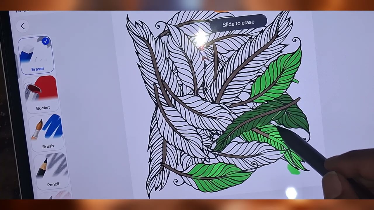 Color With Me 🍃 Relaxing Leaf Pattern ASMR | @ProcreateRelax